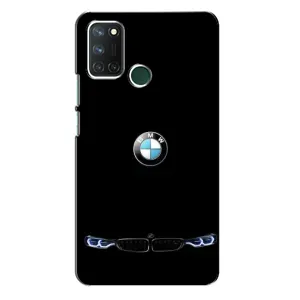 Силиконовый бампер с картинкой машины на Realme 7i (Черный BMW)