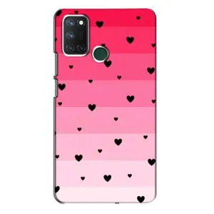 Чохли з тематикою "Маленькі Сердчеки" на Realme 7i (Чорні сердечка)