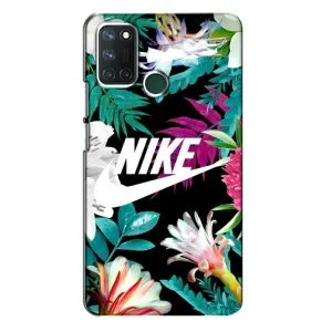 Силиконовый Чехол на Realme 7i с картинкой Nike (Цветочный Nike)