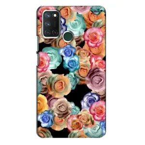 Чехлы с тематикой "ЦВЕТЫ" на Realme 7i (Цветы на черном)