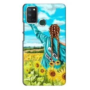 Чохол Стильні дівчата на Realme 7i (Дівчина на полі)