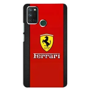 Силиконовый бампер с картинкой машины на Realme 7i (Ferrari Logo)