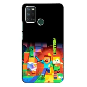 Чехлы для Realme 7i (Персонажи Майн Крафт) (Герой Майнкрафт)