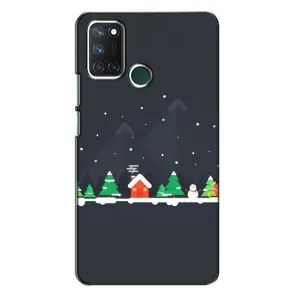 Силиконовый бампер на рождество для Realme 7i (Город зимний)