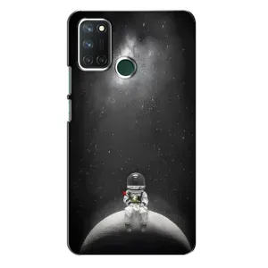 Силіконовый Чохол з принтом "Космонавти" на Realme 7i (Космонавт романтик)