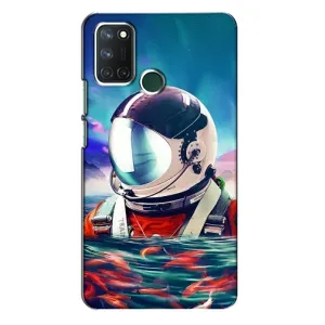 Силіконовый Чохол з принтом "Космонавти" на Realme 7i (Космонавт у воді)
