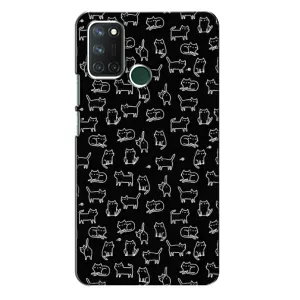 Чохол на тематику: Коти для Realme 7i (Котики на чорному)