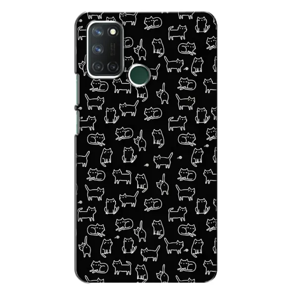 Чехол с рисунком «Котики на черном» для Realme 7i Чехол с рисунком «Котики на черном» для Realme 7i