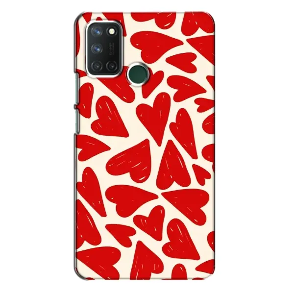 Чехол с рисунком «Красные сердечка» для Realme 7i Чехол с рисунком «Красные сердечка» для Realme 7i