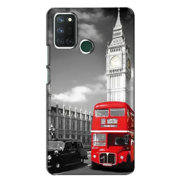 Чехол с рисунком «Красный автобус» для Realme 7i
