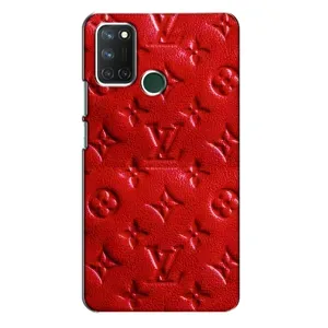 Текстурный Чехол Louis Vuitton для Реалми 7i (Красный ЛВ)