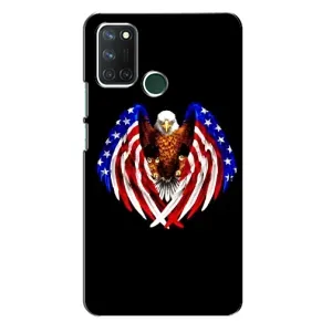 Чехол Флаг USA для Realme 7i (Крылья США)