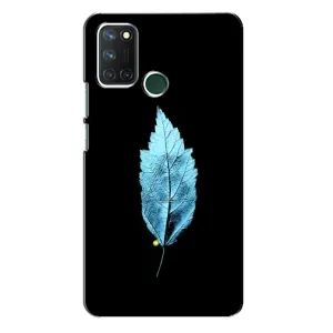 Чохол з картинками на чорному фоні для Realme 7i (Листя)