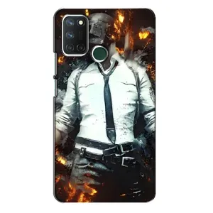 Силиконовый чехол с картинкой "Герой Pubg" на Realme 7i (Man Пубг)