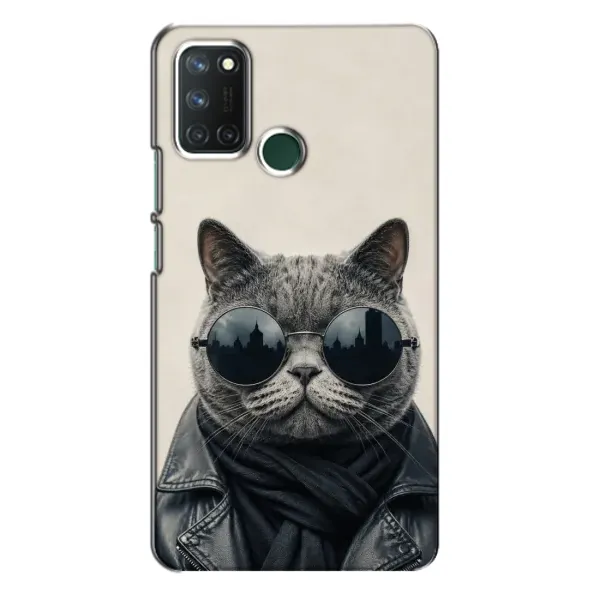Чехол с рисунком «Модный кот» для Realme 7i Чехол с рисунком «Модный кот» для Realme 7i