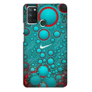 Силиконовый Чехол на Realme 7i с картинкой Nike (Найк зеленый)