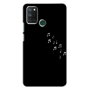 Чохол з картинками на чорному фоні для Realme 7i (Ноти)