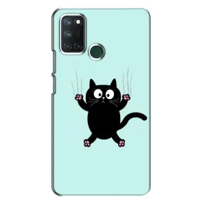 Силіконовий чохол з котиком для Realme 7i (Падаючий кіт)