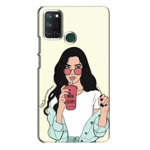 Силіконовый Чохол на Realme 7i з картинкой Модных девушек (З напоєм)