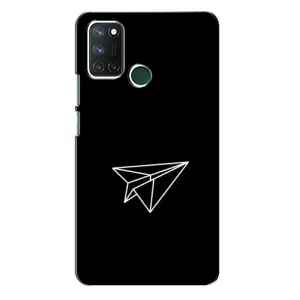 Чохол з картинками на чорному фоні для Realme 7i (Літак)