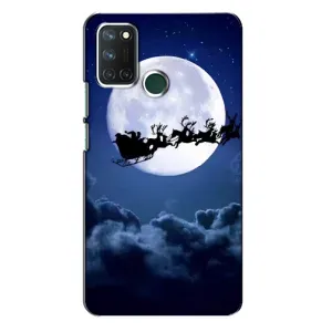 Чехол Санта Клаус для Realme 7i (Санта - луна)