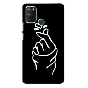 Чохол (Знак сердечка) для Realme 7i (Сердечко на чорному)