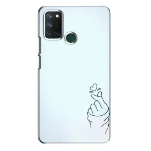 Чохол (Знак сердечка) для Realme 7i (Сердечко на блакитному)
