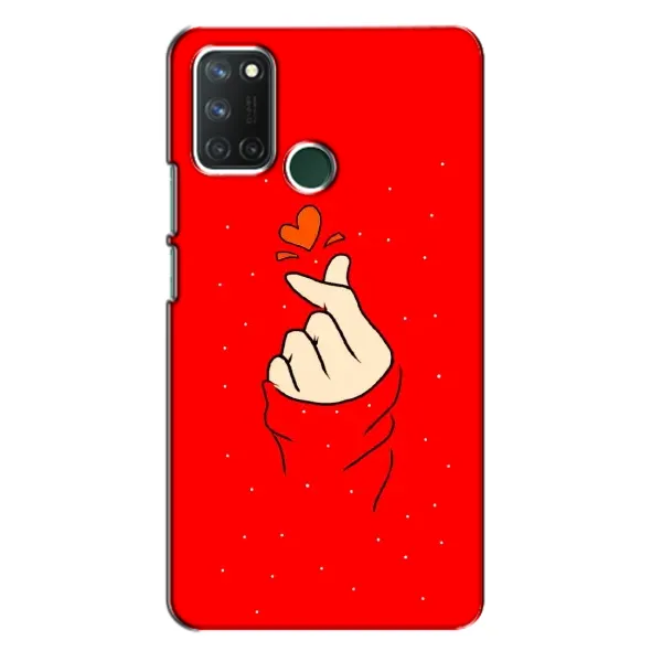 Чехол с рисунком «Сердце на красном» для Realme 7i Чехол с рисунком «Сердце на красном» для Realme 7i