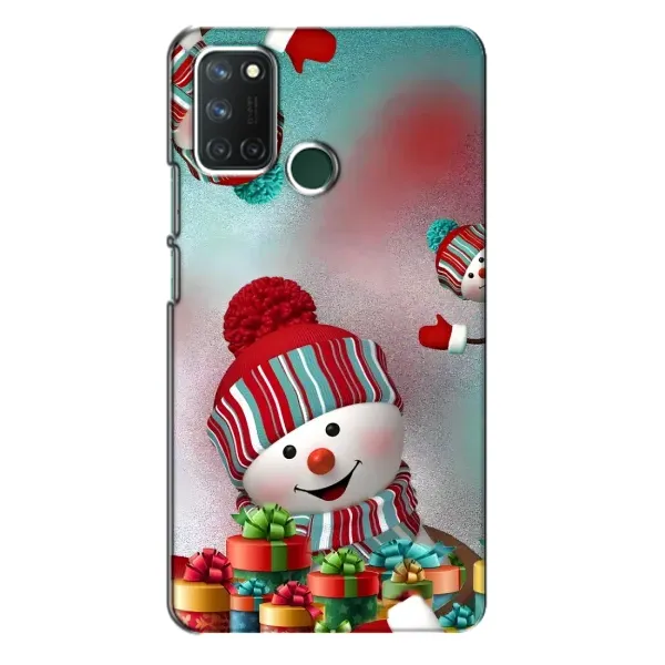 Чехол с рисунком «Снеговик в шапке» для Realme 7i