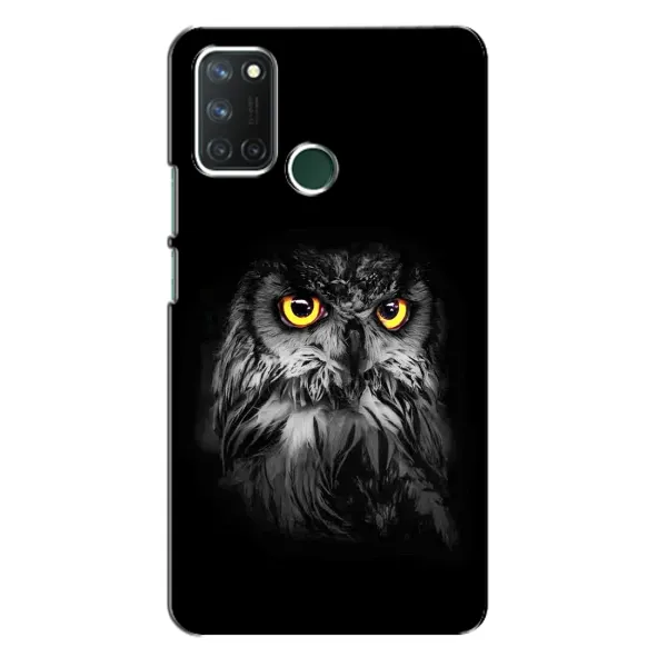Чехол с рисунком «Сова на чёрном» для Realme 7i Чехол с рисунком «Сова на чёрном» для Realme 7i
