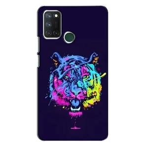 Силіконовий бампер з картинкою звірів для Realme 7i (Тигр-Арт)