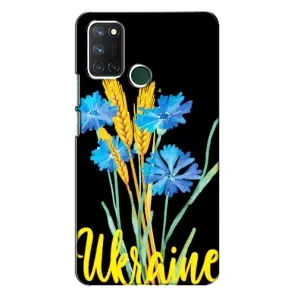 Чехол на Realme 7i Украинский дизайн (Ukraine в цветочках)