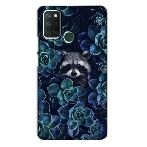 Силиконовый Чехол с Енотами на Realme 7i (В цветах)
