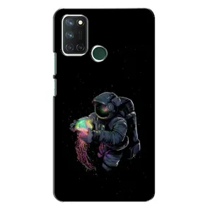Силіконовый Чохол з принтом "Космонавти" на Realme 7i (В руках земля)