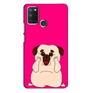 Чехол (ТПУ) Милые собачки для Realme 7i (Веселый Мопсик)