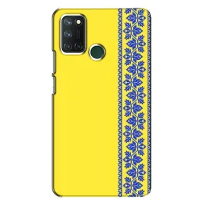 Силіконовый Чохол на Realme 7i (Вишиванка на жовтому фоні)