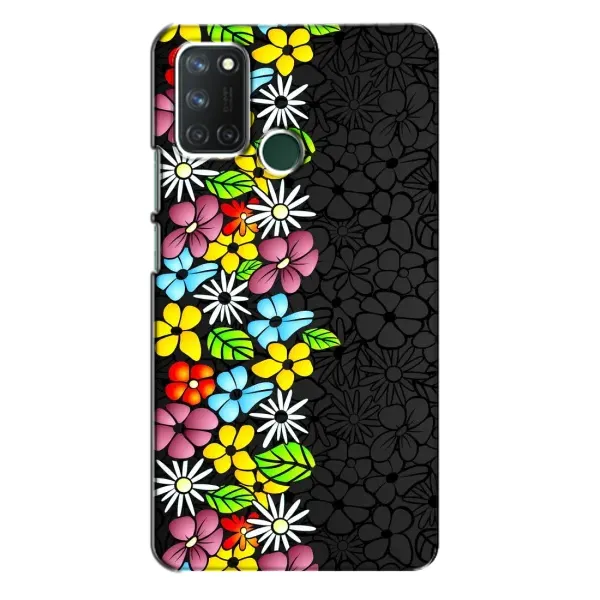 Чехол с рисунком «Яркие цветы» для Realme 7i