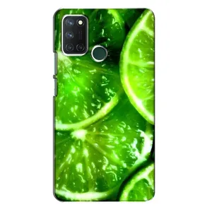 Чохол з зображенням смачної їжі для Realme 7i (Яскравий Лайм)