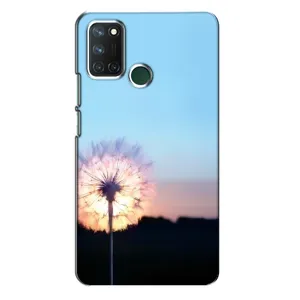 Силиконовый Чехол с одуванчиками на Realme 7i (Закат с одуванчиком)