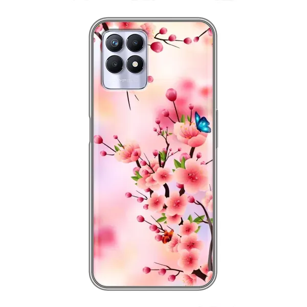 Чехол с рисунком «Бабочки на сакуре» для Realme 8 Pro Чехол с рисунком «Бабочки на сакуре» для Realme 8 Pro