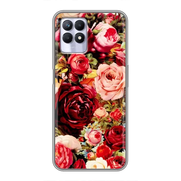 Чехол с рисунком «Букет цветов» для Realme 8 Pro