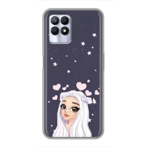 Чохол Стильні дівчата на Realme 8 Pro (Дівчина та серця)