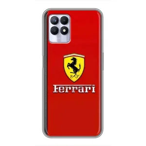 Силіконовий бампер з картинкою машини на Realme 8 Pro (Ferrari Logo)