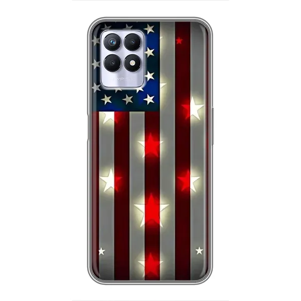 Чехол с рисунком «Флаг США 2» для Realme 8 Pro Чехол с рисунком «Флаг США 2» для Realme 8 Pro