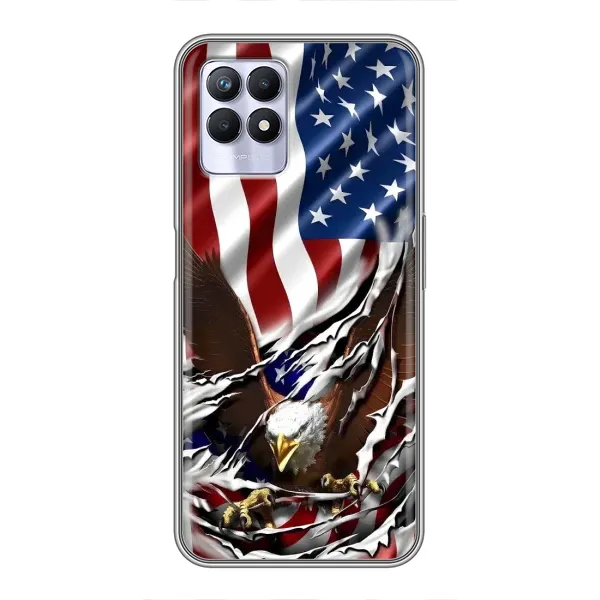 Чехол с рисунком «Флаг USA» для Realme 8 Pro Чехол с рисунком «Флаг USA» для Realme 8 Pro