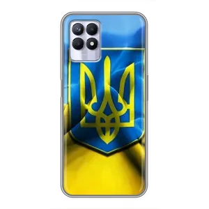Чохол з картинкою (Патріотичний ГЕРБ) на Realme 8 Pro (Герб і Прапор України)