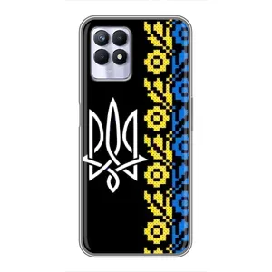 Силиконовый Чехол на Realme 8 Pro (Герб и вышыванка)