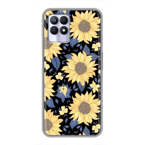 Чехол с рисунком «красивые цветы» для Realme 8 Pro