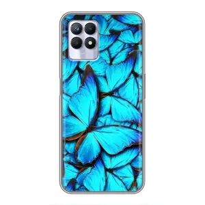 Силиконовый бампер с картинкой животных для Realme 8 Pro (Крылья бабочек)