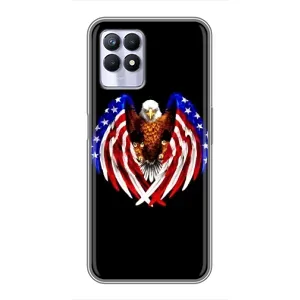 Чехол Флаг USA для Realme 8 Pro (Крылья США)